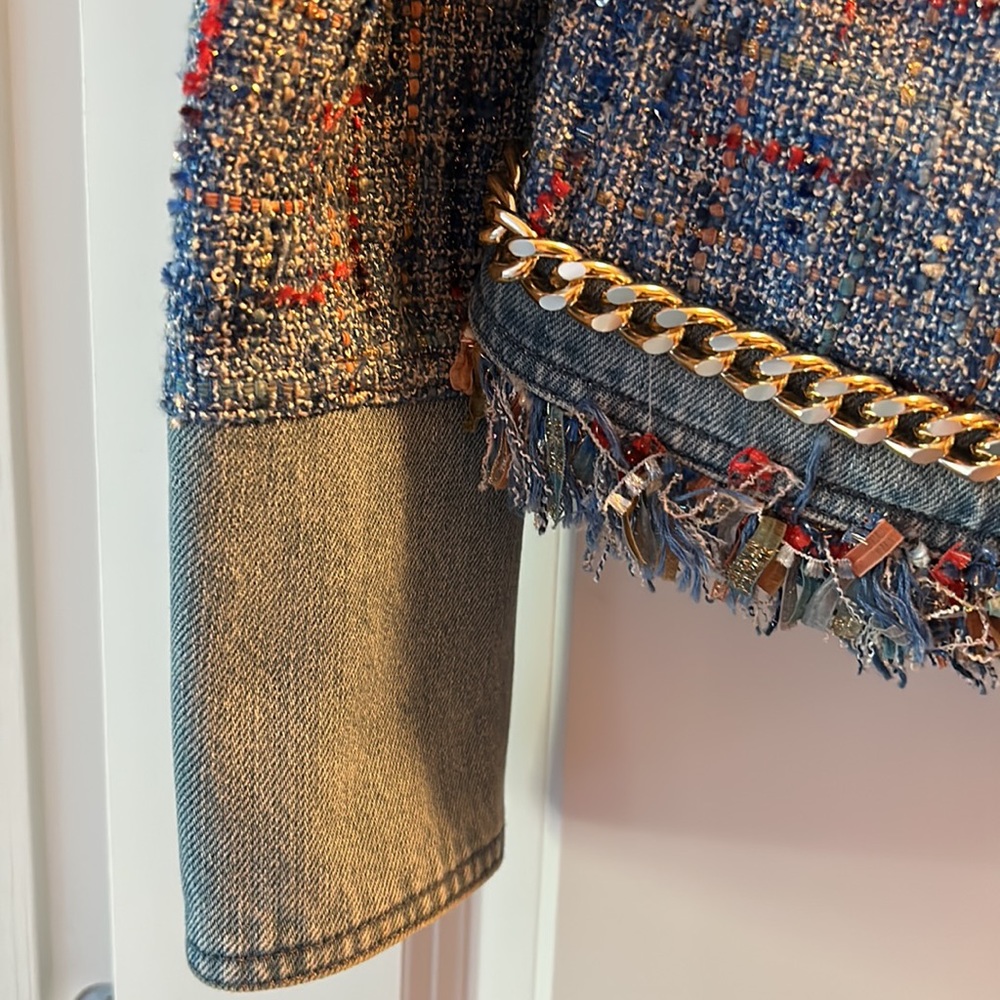 Balmain tweed jacket with gold chain detail - Picture 2 of 6